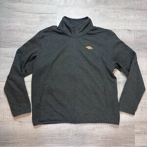 Merrell Sweater Weather Mens 2XL Gray Fleece Full Zip Mock Neck Pockets Outdoor